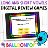 2nd Grade Long & Short Vowels Digital Phonics Review Games