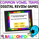 2nd Grade Common Vowel Teams Digital Phonics Review Games 