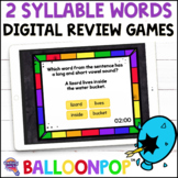2nd Grade 2 Syllable Words, Long Vowels Digital Phonics Re