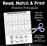 Phonics Read Match and Print - CVC Picture Sorting (from P