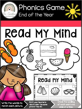 Preview of Phonics Read My Mind- End of the Year | Summer | Word Work | Phonics Game