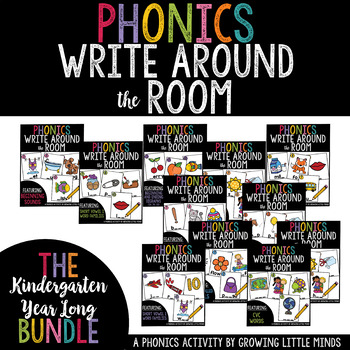 Preview of Phonics Read/Write Around the Room: Kindergarten Bundle