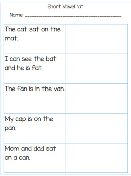 Preview of Phonics Read and Draw