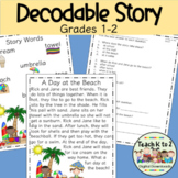 Phonics Reader - Level 1: A Day at the Beach - Great for F