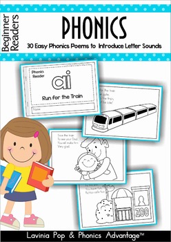 Preview of Phonics Readers - 30 Easy Phonics Poems to  Introduce Letter Sounds
