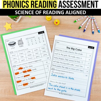 Preview of Standard Based Reading Assessment Bundles Phonics Focused Review Passages Read