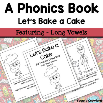 Preview of Phonics Reading Book #3 Long Vowels Book Decodable Reading Comprehension Fluency