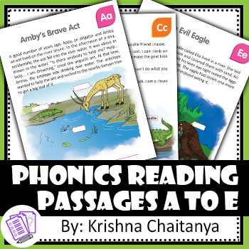 Preview of Phonics Reading Comprehension Passages | A to E