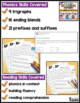 Phonics Reading Prehension Passages & Questions Add