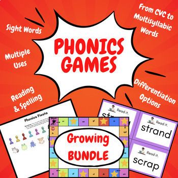 Preview of Phonics Reading Intervention Activities and Games BUNDLE