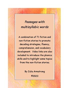 Preview of 71 Passages with multisyllabic words