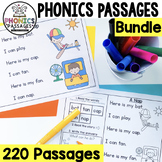 Phonics Reading Passages Bundle | Review | Word Work and C