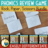 Phonics Review Game Rock Paper Scissors BUNDLE - Easy Diff