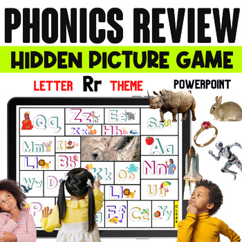 Preview of Phonics Review Game, Uppercase and Lowercase letters, HIDDEN PICTURE, Letter R