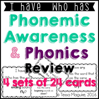 Preview of Phonics Review: I Have, Who Has