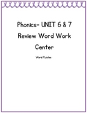 Phonics Review Word Work Center+ Matching