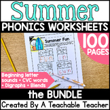 Phonics Review for Summer Bundle - Phonics Review Summer W