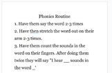 Phonics Routine for K-5