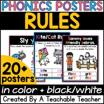 Preview of Phonics Posters for Phonics Rules and Generalizations