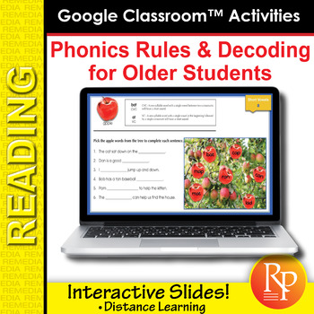Preview of Phonics Rules & Decoding for Older Students: 167 GOOGLE SLIDES ACTIVITY LESSONS