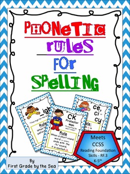 Preview of Phonics Rules for Spelling Anchor Charts and Cheers