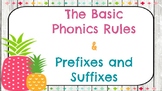 Phonics Rules plus Prefix/Suffix Posters - Pineapple Theme