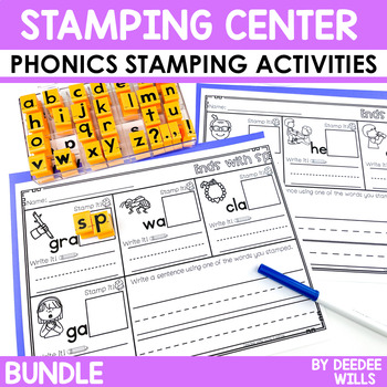 Preview of Phonics Stamping Center - Science of Reading Worksheets and Printable Activities