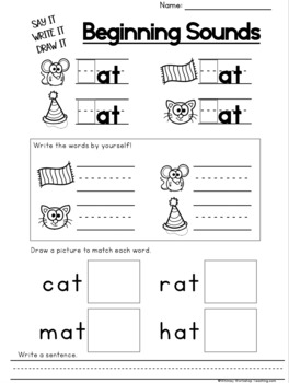 Phonics: Say It, Write It, Draw It (from Phonics Bundle 3) | TpT