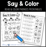 Phonics Say and Color Printables (from Phonics 4)