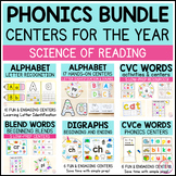 Phonics Science of Reading Centers - Alphabet, CVC, Blends