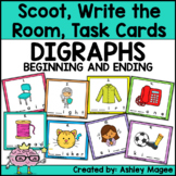 Phonics Scoot Digraphs Scoot Write the Room Task Cards Cen