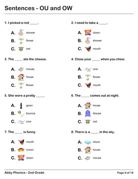 Preview of Phonics - Second Grade - OU and OW Series