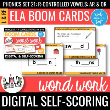 Preview of Phonics Set 21 Boom Cards: R Controlled Vowels: Ar & Or