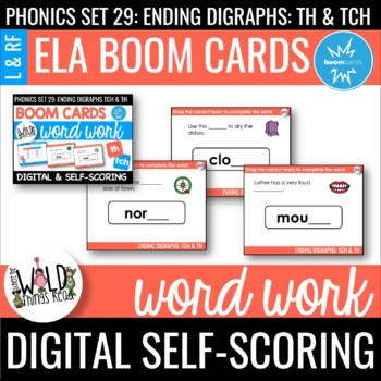 Preview of Phonics Set 29: Boom Cards: TCH & TH