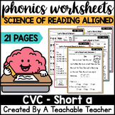 Phonics Short A CVC Words Science of Reading Worksheets: D