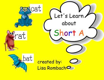 Preview of Phonics Short A SmartBoard Lesson Primary Grades  FREE