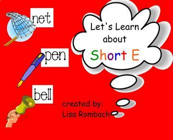 Preview of Phonics Short E SmartBoard Lesson Primary Grades