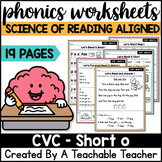 Phonics Short O CVC Words Science of Reading Worksheets: D