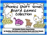Phonics Short Vowel Board Games Collection