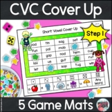 CVC Short Vowel Word Games – Phonics Cover Up With Super K