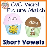 Phonics Short Vowel Word and Picture Match Bundle