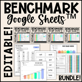 Preview of Phonics, Sight Words, and More! EDITABLE Benchmark Assessment BUNDLE!