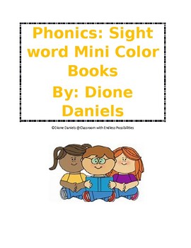 Preview of Phonics: Sight word mini Color books