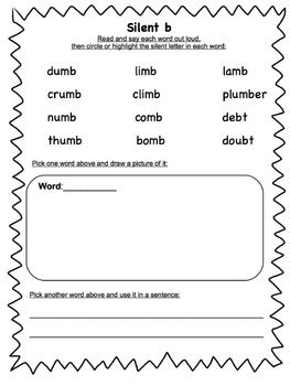 phonics silent letter word work by jessicas resources tpt