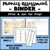 Phonics Skill Assessment Binder - Baseline & Progress Monitoring