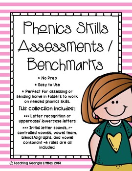 Preview of Phonics Skills Assessments/ Benchmarks