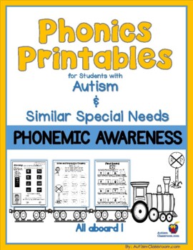 Preview of Phonics Reading Skills Printables for Students with Autism - Phonemic Awareness