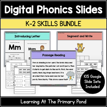 Preview of Phonics Slides Digital Resources | Google Slides for K, 1st, 2nd Phonics Skills
