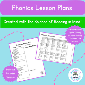 Preview of Phonics Small Group Lesson Plan Template