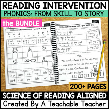 Preview of Phonics Small Group Decodable Reading Intervention Activities Science of Reading